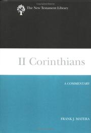 Cover of: II Corinthians by Frank J. Matera