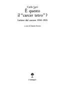 Cover of: È questo il "carcer tetro"?: lettere dal carcere 1934-1935