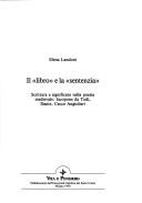 Il libro e la sentenzia by Elena Landoni