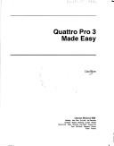 Cover of: Quattro pro 3 made easy