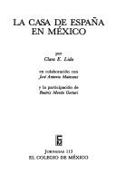 Cover of: La casa de España en México