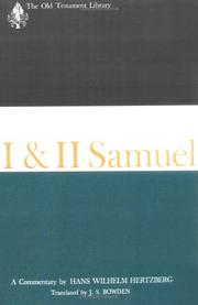 Cover of: I & II Samuel | Hans Wilhelm Hertzberg