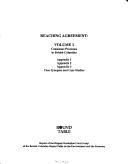 Cover of: Reaching agreement: round table : report of the Dispute Resolution Core Group of the British Columbia Round Table on the Environment and the Economy.