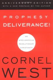 Cover of: Prophesy deliverance! by Cornel West