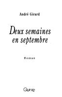 Cover of: Deux semaines en septembre: roman