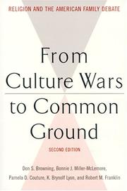 Cover of: From Culture Wars to Common Ground by Don S. Browning