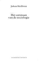 Cover of: Het ontstaan van de sociologie