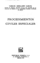 Cover of: Procedimientos civiles especiales