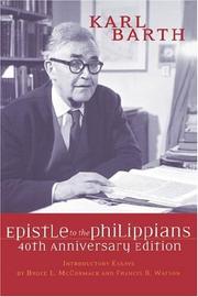 Erklärung des Philipperbriefes by Karl Barth epistle to the Roman’s