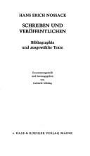 Cover of: Schreiben und veröffentlichen: Bibliographie und ausgewählte Texte