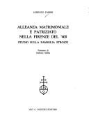 Cover of: Alleanza matrimoniale e patriziato nella Firenze del '400: studio sulla famiglia Strozzi