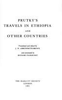 Cover of: Prutky's travels in Ethiopia and other countries