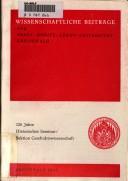 Cover of: 125 Jahre Historisches Seminar, Sektion Geschichtswissenschaft der Ernst-Moritz-Arndt-Universität Greifswald 1988 by 
