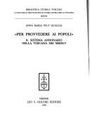 Cover of: Per provvedere ai popoli: il sistema annonario nella Toscana dei Medici