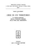 Cover of: Crisi di un territorio: il popolamento della Toscana senese alla fine del Medioevo