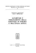 Cover of: Alfabetari e insegnamento della scrittura in Etruria e nell'Italia antica