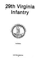 Cover of: 29th Virginia Infantry by John P. Alderman