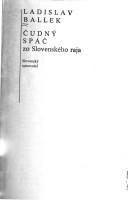 Cover of: Čudný spáč zo Slovenského raja by Ladislav Ballek