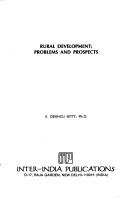 Cover of: Rural development: problems and prospects