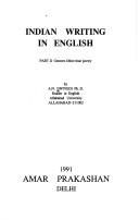 Cover of: Indian writing in English