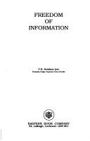Cover of: Freedom of information