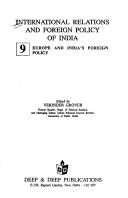 Cover of: International relations and foreign policy of India