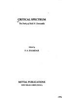 Cover of: Critical spectrum by edited by F.A. Inamdar.