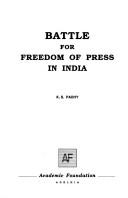 Cover of: Battle for freedom of press in India