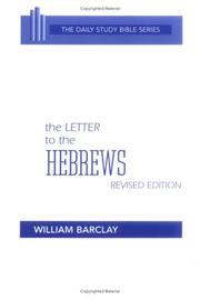 Cover of: The Letter to the Hebrews