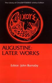 Cover of: Augustine: Later Works (The Library of Christian Classics)