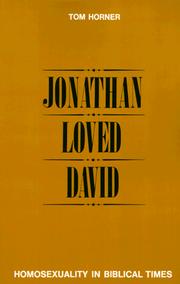 Cover of: Jonathan Loved David by Thomas Marland Horner