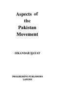 Cover of: Aspects of the Pakistan movement