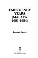 Cover of: Emergency years by Leonard Rayner