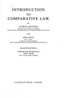 Cover of: introduction to comparative law