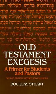 Cover of: Old Testament exegesis