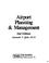 Cover of: Airport planning & management