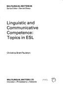 Cover of: Linguistic and communicative competence | Christina Bratt Paulston