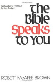 Cover of: The Bible speaks to you by Robert McAfee Brown