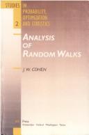 Cover of: Analysis of random walks