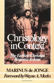 Cover of: Christology in context by Marinus de Jonge