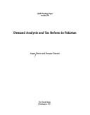 Cover of: Demand analysis and tax reform in Pakistan by Angus Deaton