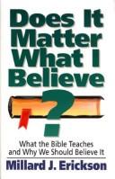Cover of Does it matter what I believe?