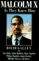 Cover of: Malcolm X by David Gallen