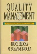 Cover of: Quality management by Bruce Brocka