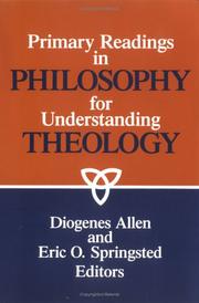 Cover of: Primary readings in philosophy for understanding theology