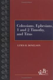 Cover of: Colossians, Ephesians, First and Second Timothy, and Titus