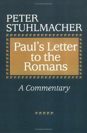 Paul's letter to the Romans by Peter Stuhlmacher