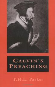 Cover of: Calvin's preaching by Parker, T. H. L.