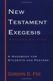 Cover of: New Testament exegesis by Gordon D. Fee