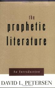 Cover of: The prophetic literature: an introduction